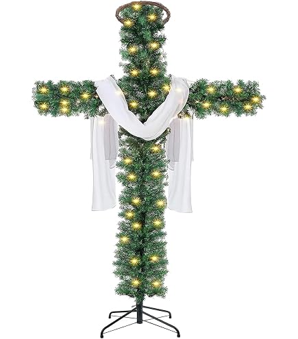 Amazon.com: Vickerman 7.5' Artificial Christmas Cross with 782 PE